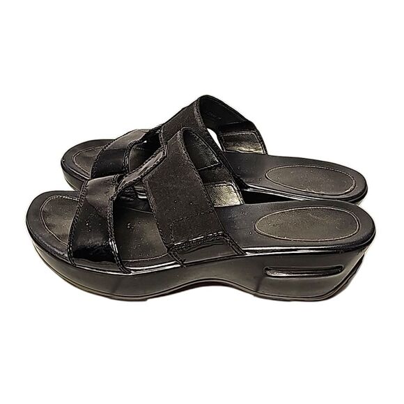 Sandals by Cole Haan Platform Black and Patent Look Comfort Soles Size 8 - Picture 4 of 7